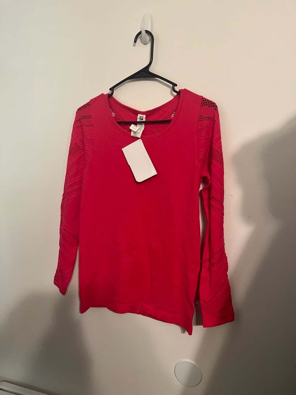 Fabletics Isabella Seamless Long Sleeve Top Pink Size LG/XL